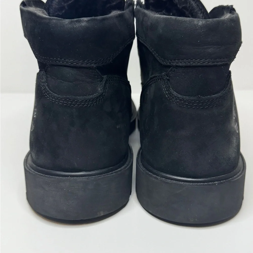 Timberland Boys Premium Boot Waterproof Black Leather Lace Up Sz 12